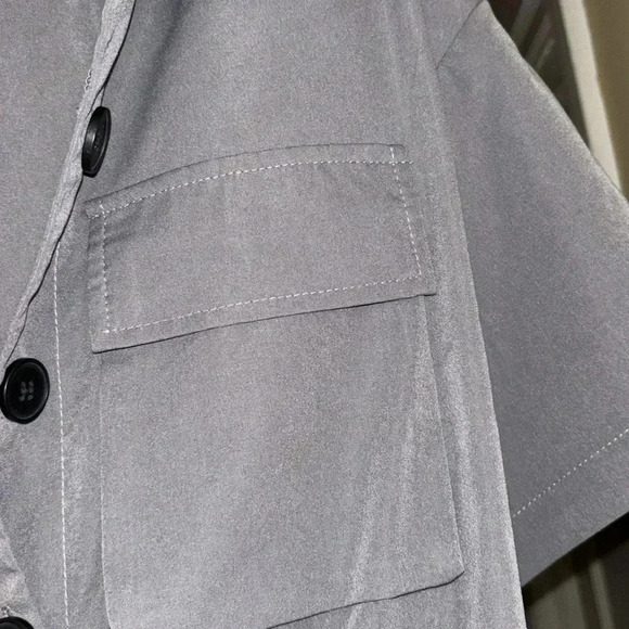 Gray Button-Up Jumpsuit - Picture 5 of 9